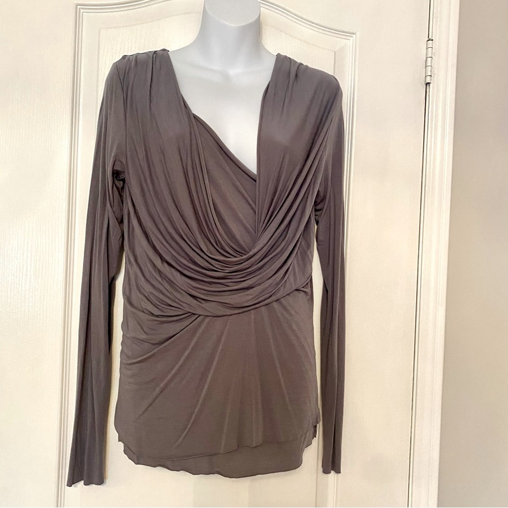 Gray jersey top